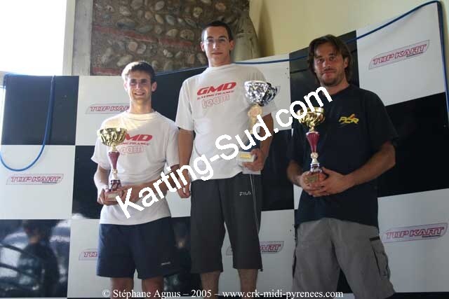 Julien FOURCADE, Laurent THERON, Mathieu FOURCADE — 19/06/2005 : 5ème journée Championnat Régional à Muret (Photos Stéphane Agnus) 2005 — karting
