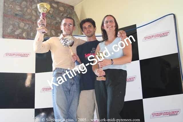 Céline MOUTET-FORTIS, Michel MOUTET-FORTIS, Yoann DARRODES — 19/06/2005 : 5ème journée Championnat Régional à Muret (Photos Stéphane Agnus) 2005 — karting