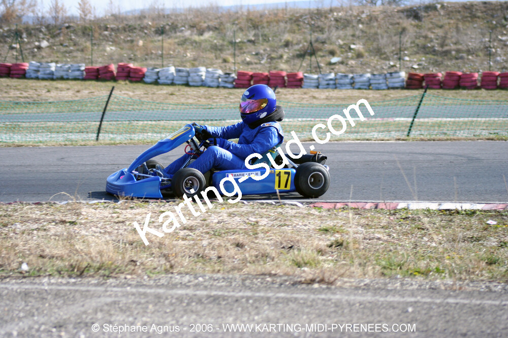 Leslie MARIE — 26/02/2006 : Trophée Gangeois à Ganges (Photos Stéphane Agnus) 2006 — karting
