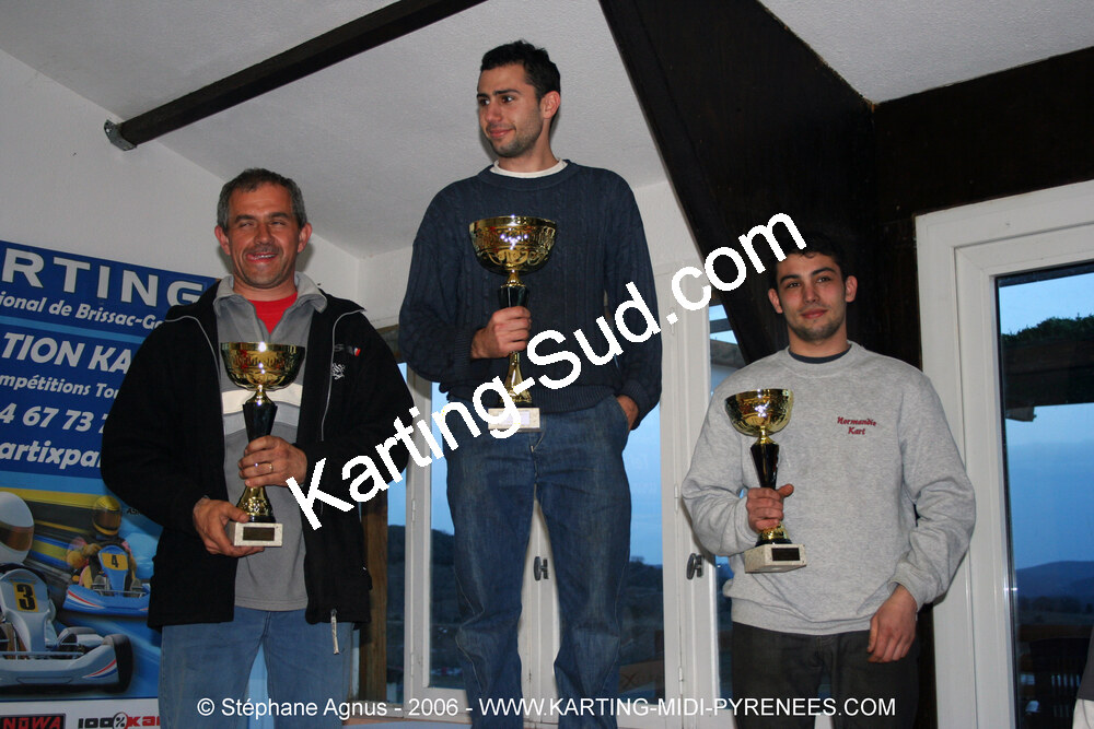 Didier LUISELLI, Grégory LEDER, Sébastien LEDER — 26/02/2006 : Trophée Gangeois à Ganges (Photos Stéphane Agnus) 2006 — karting