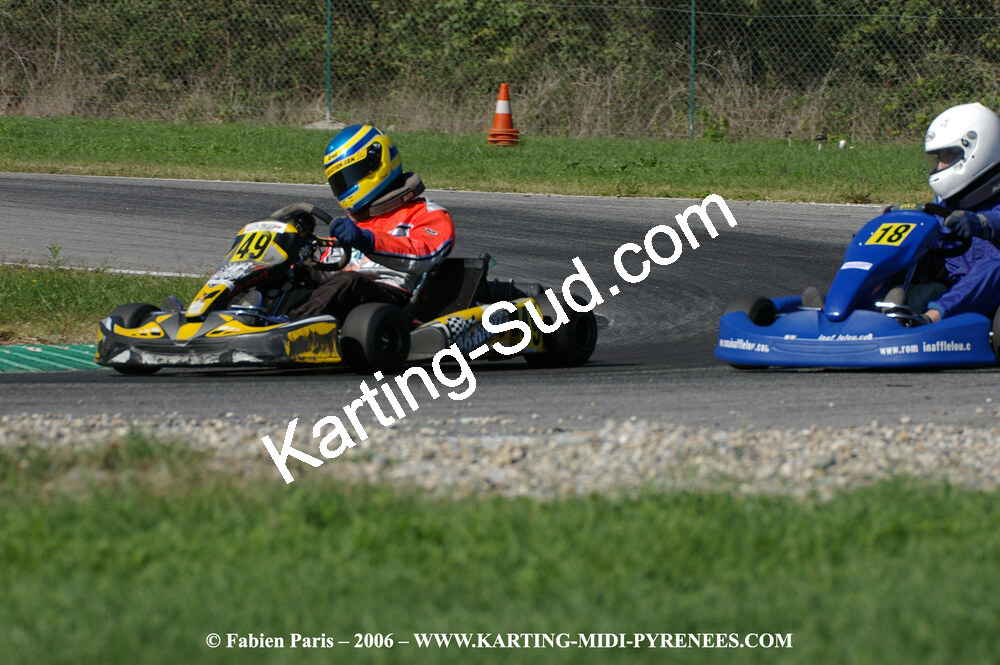 David PAILLES — 14/10/2006 : Trophée Vincent Sanchez photos du samedi par Fabien PARIS 2006 — karting