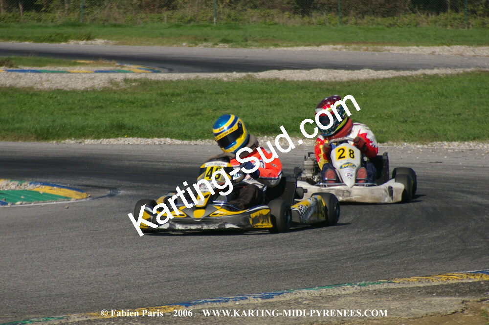 David PAILLES — 14/10/2006 : Trophée Vincent Sanchez photos du samedi par Fabien PARIS 2006 — karting