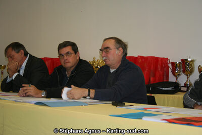 Daniel ALESSI, Jean-Claude DESCAZAUX, Jean-Claude SANCHEZ — 03/12/2006 : Assemblée Générale de la CRK Midi-Pyrénées et remise de prix à Lavelanet (Photos Stéphane Agnus) 2006 — karting