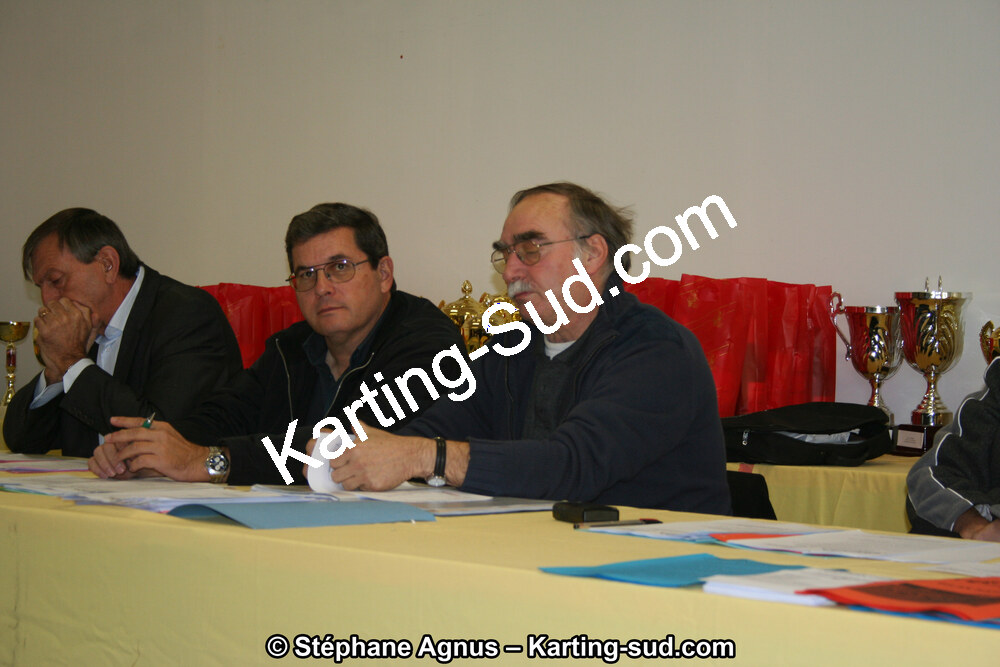 Daniel ALESSI, Jean-Claude DESCAZAUX, Jean-Claude SANCHEZ — 03/12/2006 : Assemblée Générale de la CRK Midi-Pyrénées et remise de prix à Lavelanet (Photos Stéphane Agnus) 2006 — karting