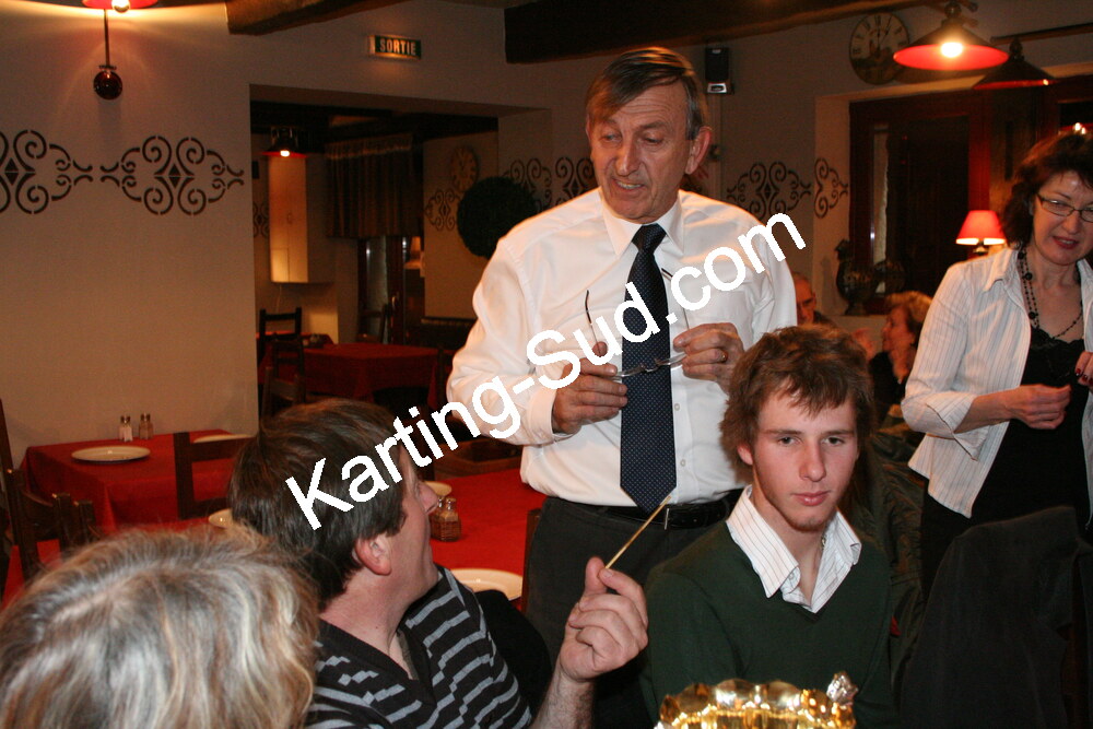 Jean-Claude DESCAZAUX, Jérémy EMANUEL, Martine DESCAZAUX — 25/01/2008 : Assemblée Générale de l’ASK Muret (Photos Stéphane Agnus) 2008 — karting