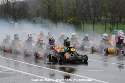 12/04/2009 : 1ère manche du Championnat Sud et 1ère manche du Championnat Régional Languedoc-Roussillon à Lavelanet (photos Julien Dejean) 2009 — karting