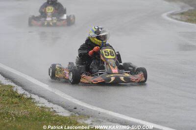 12/04/2009 : 1ère manche du Championnat Sud et 1ère manche du Championnat Régional Languedoc-Roussillon à Lavelanet (photos Patrick Lascombes) 2009 — karting