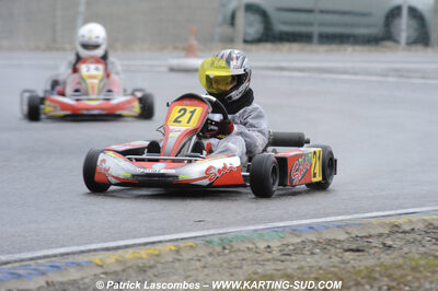 12/04/2009 : 1ère manche du Championnat Sud et 1ère manche du Championnat Régional Languedoc-Roussillon à Lavelanet (photos Patrick Lascombes) 2009 — karting