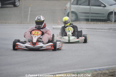 12/04/2009 : 1ère manche du Championnat Sud et 1ère manche du Championnat Régional Languedoc-Roussillon à Lavelanet (photos Patrick Lascombes) 2009 — karting