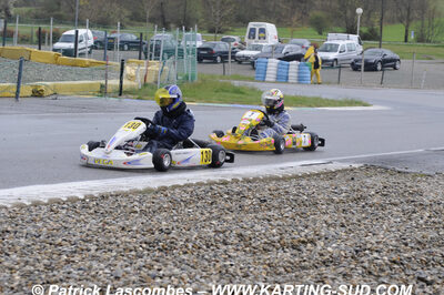 12/04/2009 : 1ère manche du Championnat Sud et 1ère manche du Championnat Régional Languedoc-Roussillon à Lavelanet (photos Patrick Lascombes) 2009 — karting