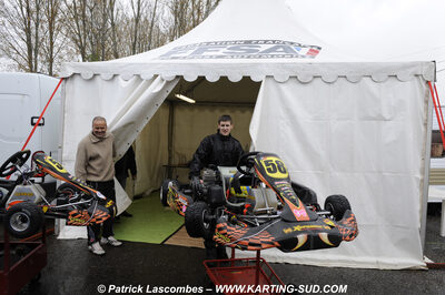 12/04/2009 : 1ère manche du Championnat Sud et 1ère manche du Championnat Régional Languedoc-Roussillon à Lavelanet (photos Patrick Lascombes) 2009 — karting