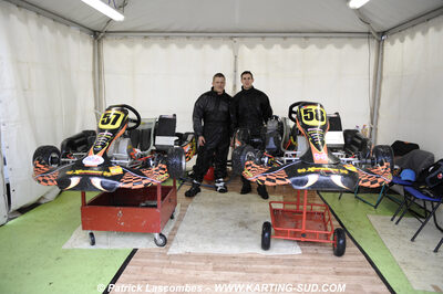 12/04/2009 : 1ère manche du Championnat Sud et 1ère manche du Championnat Régional Languedoc-Roussillon à Lavelanet (photos Patrick Lascombes) 2009 — karting