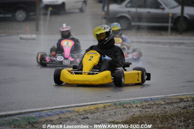 12/04/2009 : 1ère manche du Championnat Sud et 1ère manche du Championnat Régional Languedoc-Roussillon à Lavelanet (photos Patrick Lascombes) 2009 — karting