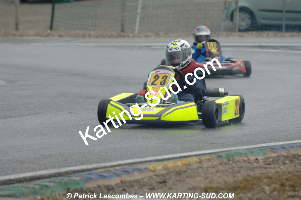 12/04/2009 : 1ère manche du Championnat Sud et 1ère manche du Championnat Régional Languedoc-Roussillon à Lavelanet (photos Patrick Lascombes) 2009 — karting