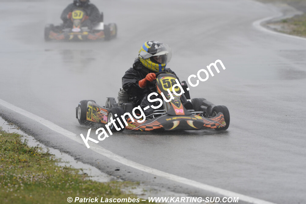 12/04/2009 : 1ère manche du Championnat Sud et 1ère manche du Championnat Régional Languedoc-Roussillon à Lavelanet (photos Patrick Lascombes) 2009 — karting