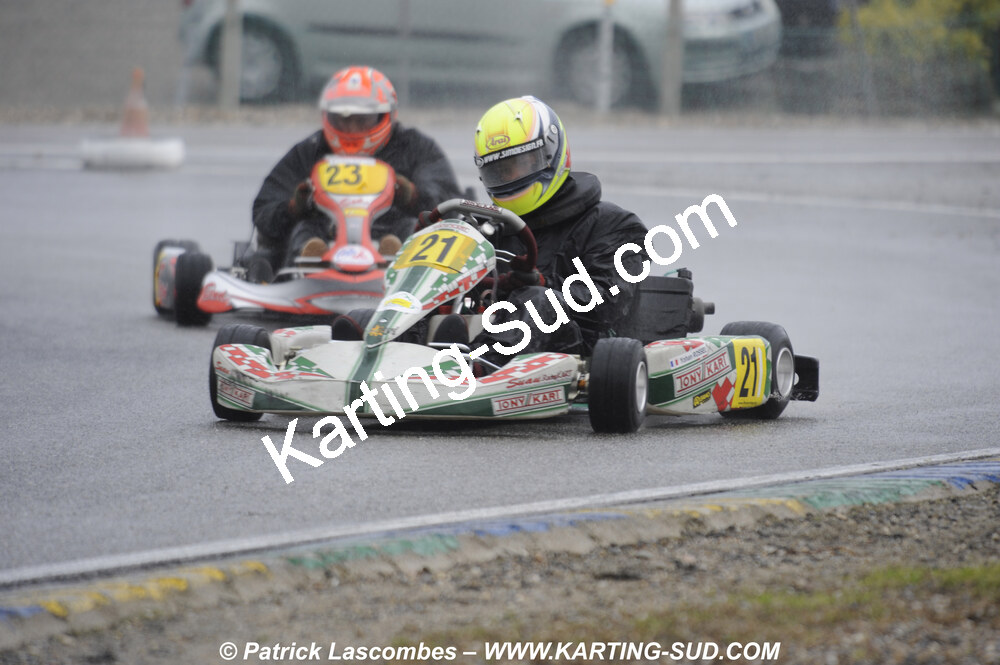 12/04/2009 : 1ère manche du Championnat Sud et 1ère manche du Championnat Régional Languedoc-Roussillon à Lavelanet (photos Patrick Lascombes) 2009 — karting