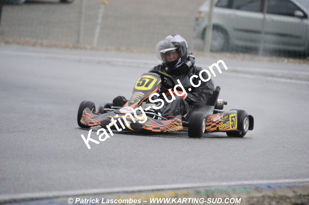 12/04/2009 : 1ère manche du Championnat Sud et 1ère manche du Championnat Régional Languedoc-Roussillon à Lavelanet (photos Patrick Lascombes) 2009 — karting