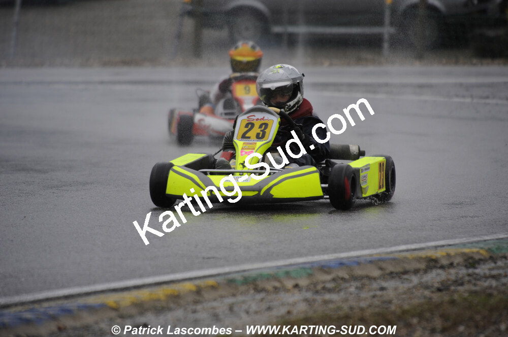12/04/2009 : 1ère manche du Championnat Sud et 1ère manche du Championnat Régional Languedoc-Roussillon à Lavelanet (photos Patrick Lascombes) 2009 — karting