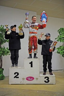12/04/2009 : 1ère manche du Championnat Sud et 1ère manche du Championnat Régional Languedoc-Roussillon à Lavelanet Les Podiums (photos Patrick Lascombes) 2009 — karting