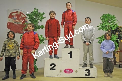 12/04/2009 : 1ère manche du Championnat Sud et 1ère manche du Championnat Régional Languedoc-Roussillon à Lavelanet Les Podiums (photos Patrick Lascombes) 2009 — karting