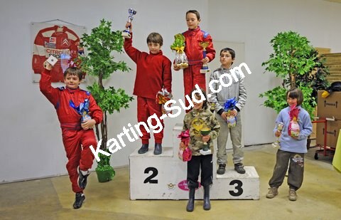 12/04/2009 : 1ère manche du Championnat Sud et 1ère manche du Championnat Régional Languedoc-Roussillon à Lavelanet Les Podiums (photos Patrick Lascombes) 2009 — karting