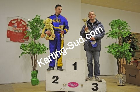 12/04/2009 : 1ère manche du Championnat Sud et 1ère manche du Championnat Régional Languedoc-Roussillon à Lavelanet Les Podiums (photos Patrick Lascombes) 2009 — karting