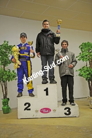 12/04/2009 : 1ère manche du Championnat Sud et 1ère manche du Championnat Régional Languedoc-Roussillon à Lavelanet Les Podiums (photos Patrick Lascombes) 2009 — karting