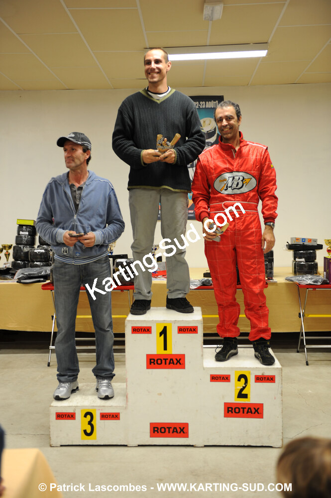 Bernard CASALE, Gilles DUPRAT, Jean François MARSEROU — 25/10/2009 : 2ème manche du Trophée Vincent Sanchez à Lavelanet (photos Patrick Lascombes) 2009 — karting