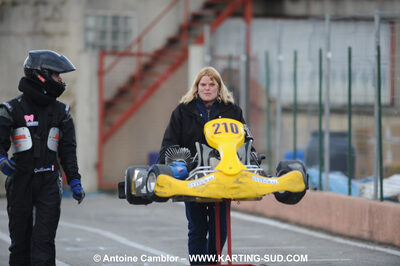 Elise PINEL — 21/02/2010 : 1ère manche du Trophée Vincent Sanchez à Lavelanet (photos Antoine Camblor) 2010 — karting