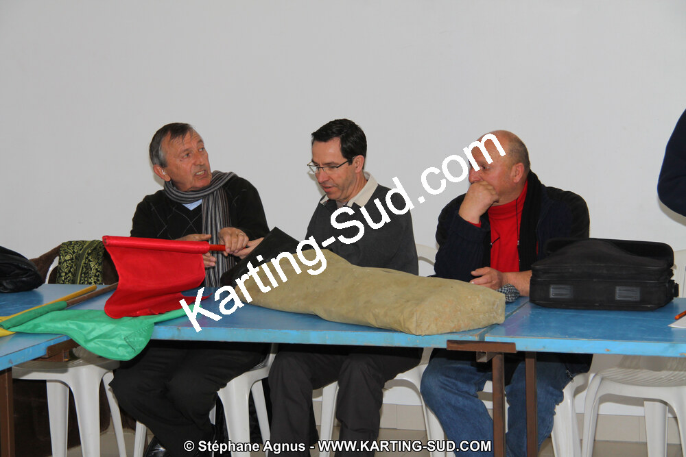 Jean VEYRIES, Jean-Claude DESCAZAUX — 13/02/2011 : Formation des commissaires de piste / Assemblée Générale du KCPOM / Journée Club du KCPOM à Lavelanet (Photos Stéphane Agnus) 2011 — karting
