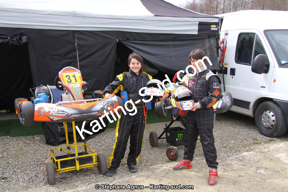 Charles PETIT, Steven SERVANT — 24/03/2013 : 1ère manche du Championnat du Sud 2013 à Lavelanet (Photos Stéphane Agnus) 2013 — karting