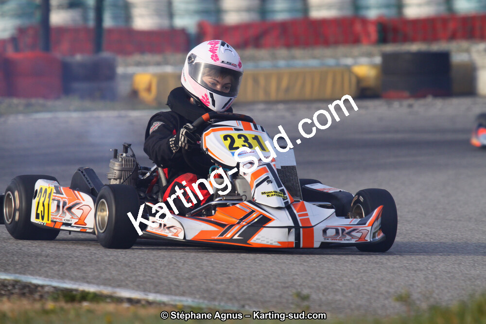 Manon SERVIERE — 24/03/2013 : 1ère manche du Championnat du Sud 2013 à Lavelanet (Photos Stéphane Agnus) 2013 — karting