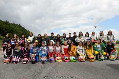 Cécile PERUZZARO, Olivia PAREDE, Sandra THOMAS et 1 autre — 13/07/2014 : Championnat de France Minime / Cadet / Féminin à Lavelanet (Photos Antoine Camblor) 2014 — karting