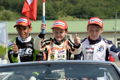 Adam ETEKI, Romann HEEREBOUT, Théo POURCHAIRE — 13/07/2014 : Championnat de France Minime / Cadet / Féminin à Lavelanet (Photos Antoine Camblor) 2014 — karting
