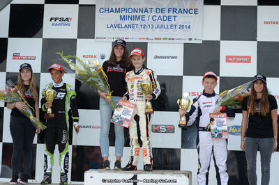 Adam ETEKI, Romann HEEREBOUT, Théo POURCHAIRE — 13/07/2014 : Championnat de France Minime / Cadet / Féminin à Lavelanet (Photos Antoine Camblor) 2014 — karting