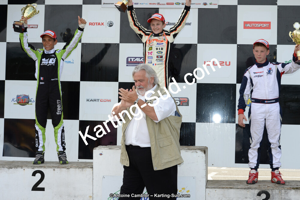 Adam ETEKI, Romann HEEREBOUT, Théo POURCHAIRE — 13/07/2014 : Championnat de France Minime / Cadet / Féminin à Lavelanet (Photos Antoine Camblor) 2014 — karting