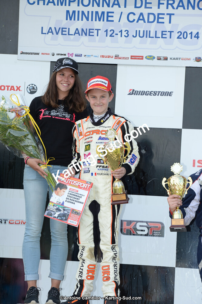 Théo POURCHAIRE — 13/07/2014 : Championnat de France Minime / Cadet / Féminin à Lavelanet (Photos Antoine Camblor) 2014 — karting