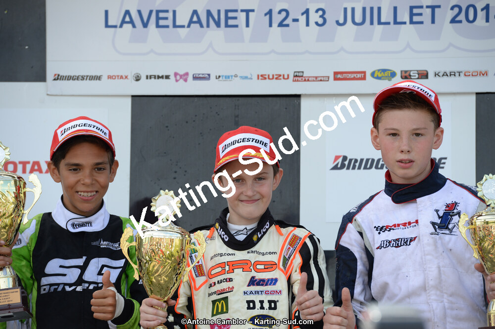 Adam ETEKI, Romann HEEREBOUT, Théo POURCHAIRE — 13/07/2014 : Championnat de France Minime / Cadet / Féminin à Lavelanet (Photos Antoine Camblor) 2014 — karting