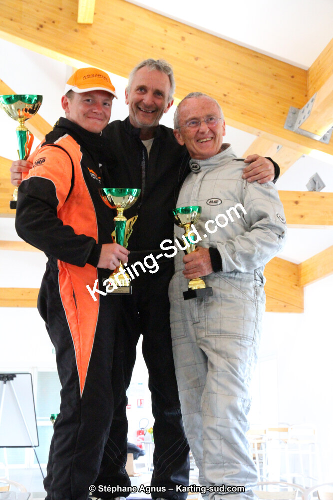 Bernard AUDOUIT, Paul POMIE, Thomas SUZANNE — 07/06/2015 : 4ème manche du Championnat du Sud à Ganges (Photos Stéphane Agnus) 2015 — karting