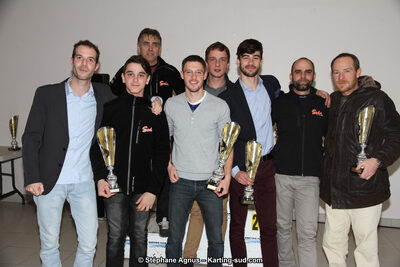 Alain SERVANT, Alexis GERDIL, Steven SERVANT — 10/01/2016 : Remise des Prix du Championnat du Sud 2015 à Lavelanet (Photos Stéphane Agnus) 2016 — karting