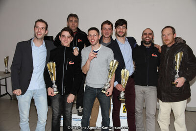 Alain SERVANT, Alexis GERDIL, Steven SERVANT — 10/01/2016 : Remise des Prix du Championnat du Sud 2015 à Lavelanet (Photos Stéphane Agnus) 2016 — karting