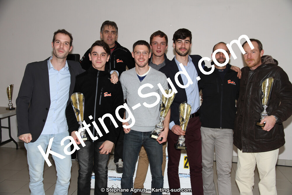 Alain SERVANT, Alexis GERDIL, Steven SERVANT — 10/01/2016 : Remise des Prix du Championnat du Sud 2015 à Lavelanet (Photos Stéphane Agnus) 2016 — karting