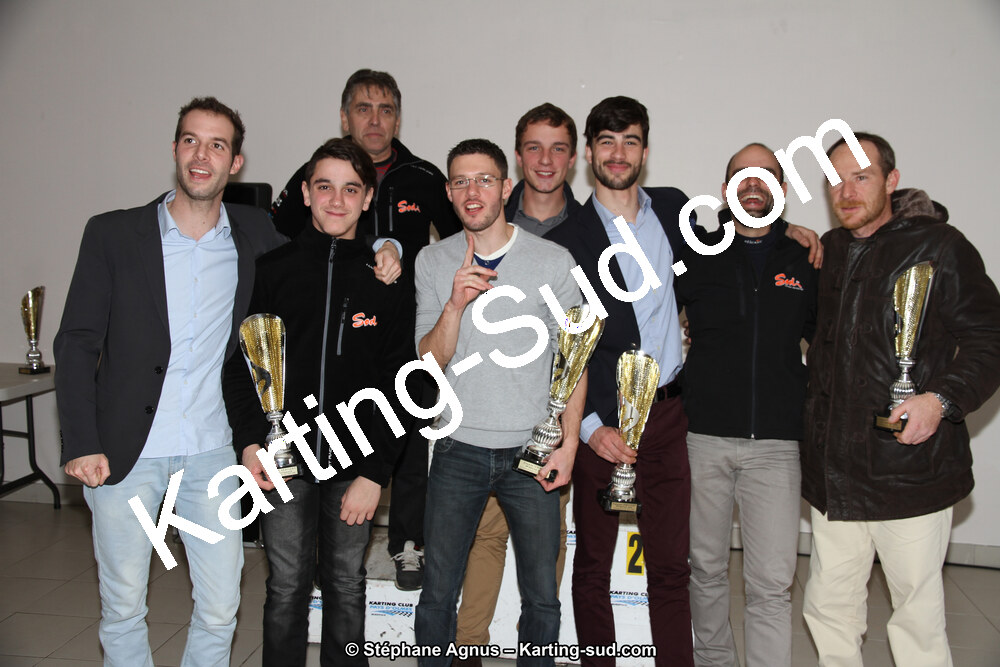 Alain SERVANT, Alexis GERDIL, Steven SERVANT — 10/01/2016 : Remise des Prix du Championnat du Sud 2015 à Lavelanet (Photos Stéphane Agnus) 2016 — karting