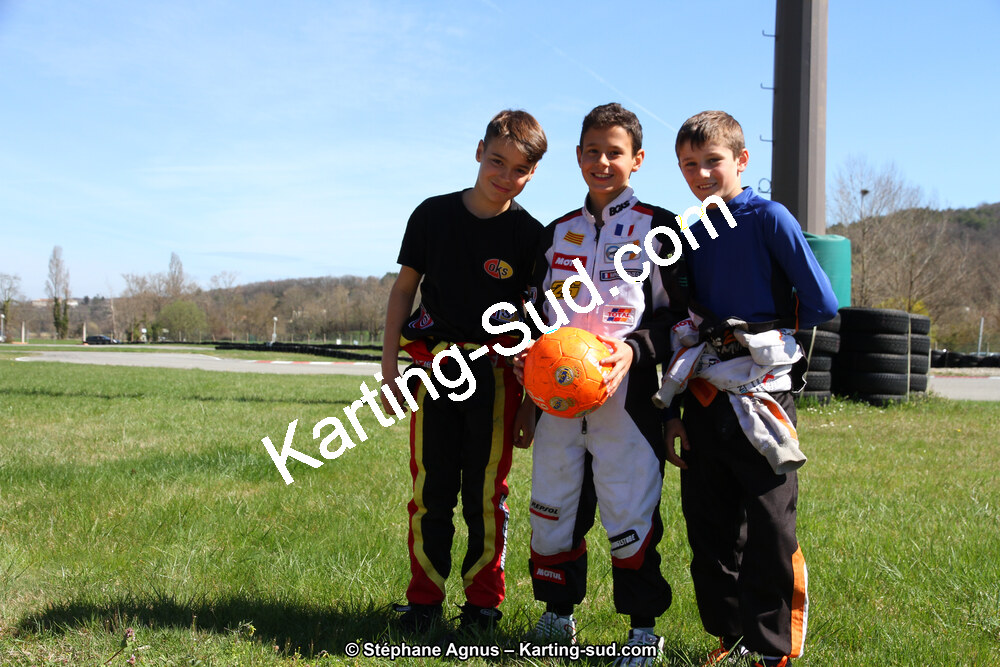 Andy ESTRE, Raphaël DUPIN DE OLIVEIRA, Romain ANDRIOLO — 18 & 19/03/2017 : 1ère manche du Championnat du Sud 2017 à Lavelanet (Photos Stéphane Agnus) 2017 — karting