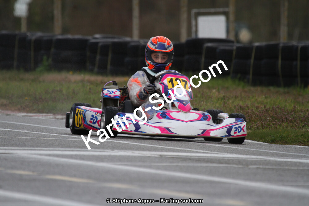 Enzo MONTI — 17 & 18/03/2018 : 1ère manche du Championnat du Sud 2018 à Lavelanet (Photos Stéphane Agnus) 2018 — karting