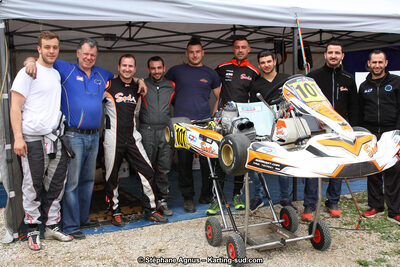 Grégory LEDER, Guy COLDEFY, Sébastien LEDER et 1 autre — 07 & 08/04/2018 : 2ème manche du Championnat du Sud 2018 à Ganges (Photos Stéphane Agnus) 2018 — karting