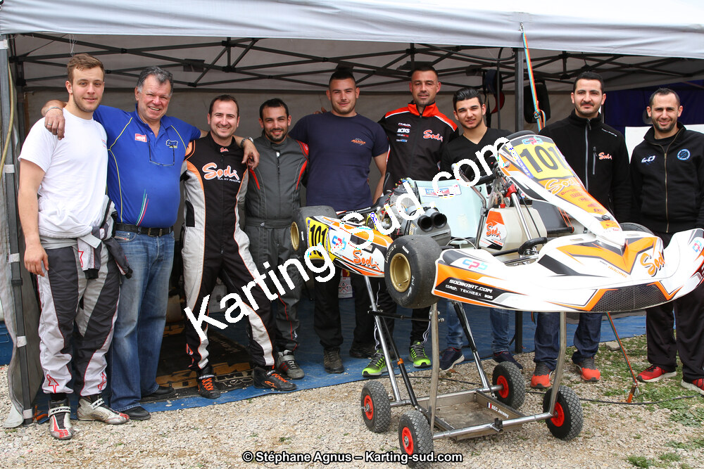 Grégory LEDER, Guy COLDEFY, Sébastien LEDER et 1 autre — 07 & 08/04/2018 : 2ème manche du Championnat du Sud 2018 à Ganges (Photos Stéphane Agnus) 2018 — karting