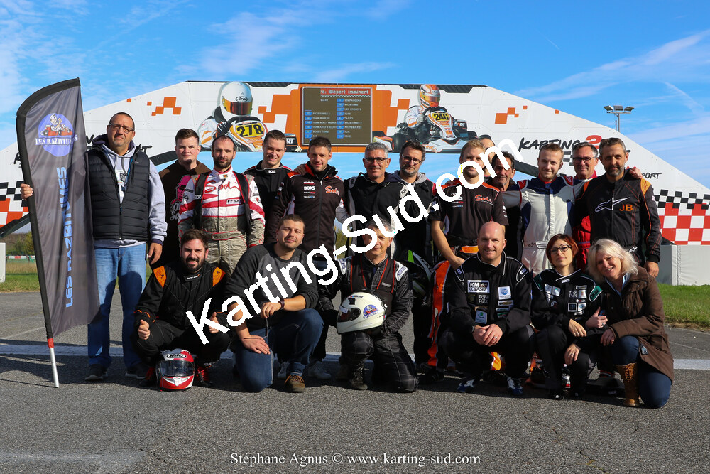 Alexis GERDIL, Christophe ESCOT, Jérôme DEBUS et 3 autres — 04/11/2018 : Endurance Loisir 4T Razbitumes à Karting 2 Muret (Photos Stéphane Agnus) 2018 — karting