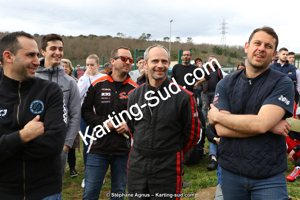 Adrian BORT, Benoit PECH DE LACLAUZE, Enzo GUIBBERT et 1 autre — 09 & 10/03/2019 : 1ère manche du Championnat du Sud à Alès (Photos Stéphane Agnus) 2019 — karting