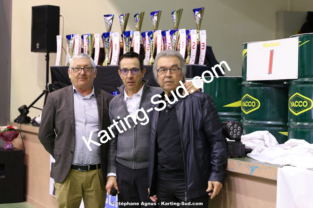 Jean VEYRIES, Serge TERRASSE, Yves BLANC — 08/12/2019 : Remise des Prix du Championnat du Sud et des Championnats de Ligues Occitanie Pyrénées et Occitanie Méditerranée (Photos Stéphane Agnus) 2019 — karting